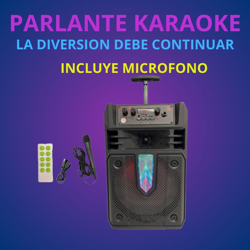 PARLANTE KARAOKE KTS CON MICRÓFONO