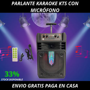 PARLANTE KARAOKE KTS CON MICRÓFONO